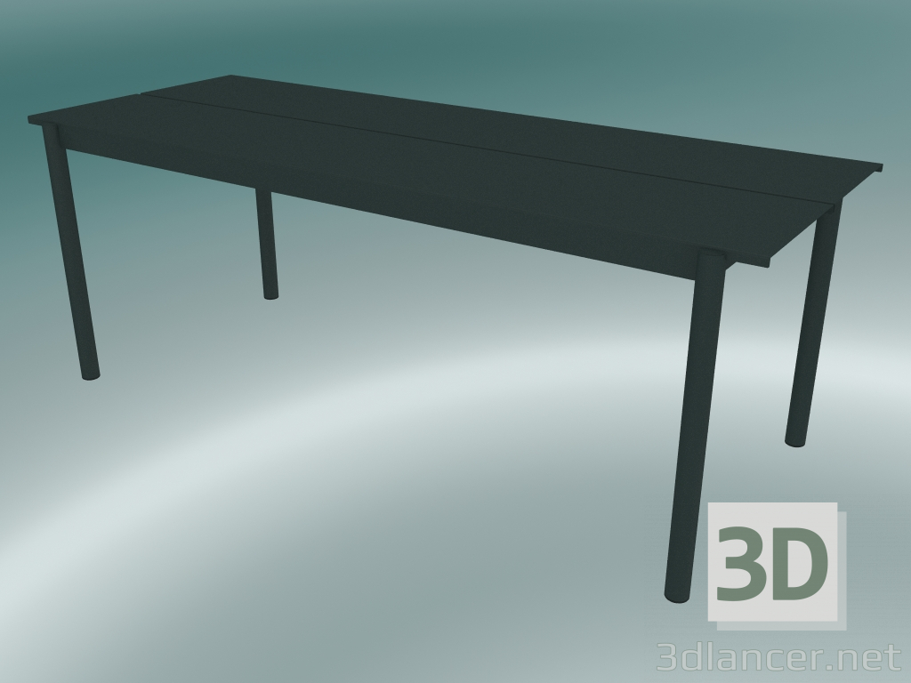 3d model Table Linear Steel (200 cm, Dark Green) - preview
