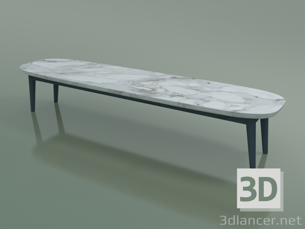 3d model Coffee table oval (248 R, Marble, Blue) - preview