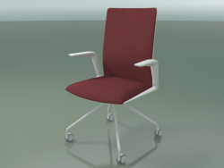 Cadeira 4825 (4 rodízios, com acabamento frontal - tecido, V12)