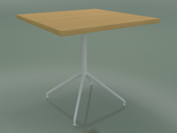 Quadratischer Tisch 5755 (H 74,5 - 80 x 80 cm, natürliche Eiche, V12)