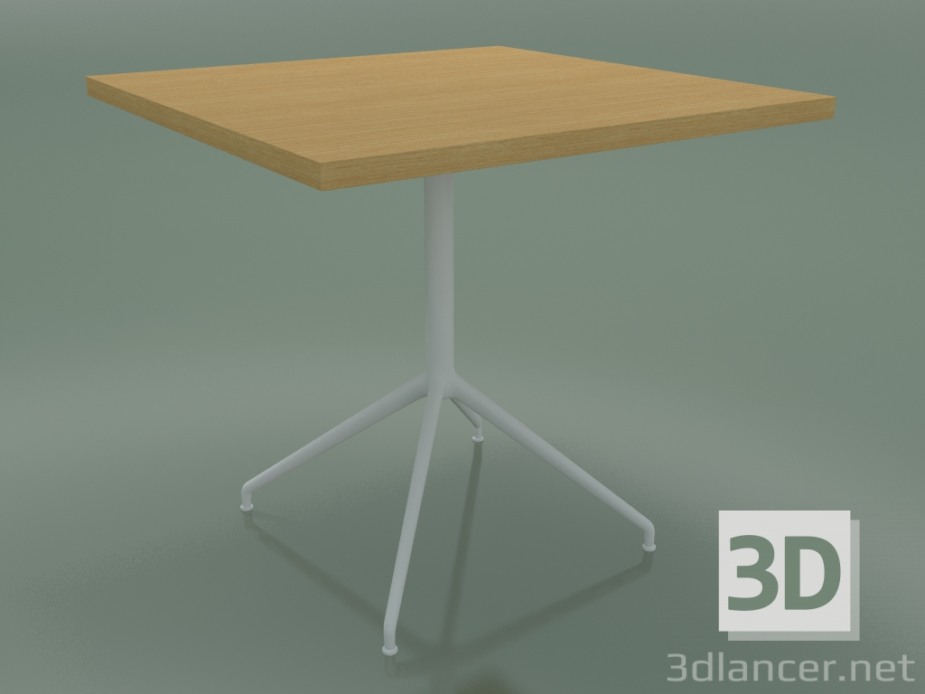 modello 3D Tavolo quadrato 5755 (H 74.5 - 80x80 cm, Rovere naturale, V12) - anteprima