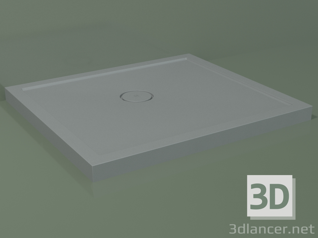 modello 3D Piatto doccia Medio (30UM0120, Silver Grey C35, 90x80 cm) - anteprima