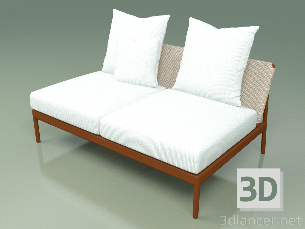 3d model Módulo sofá central 006 (Metal Rust, Batyline Sand) - vista previa