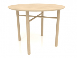 Mesa de comedor DT 02 (opción 1) (D=1000x750, blanco madera)