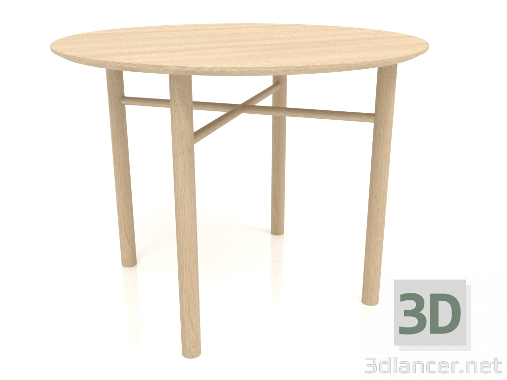 3D modeli Yemek masası DT 02 (seçenek 1) (D=1000x750, ahşap beyazı) - önizleme