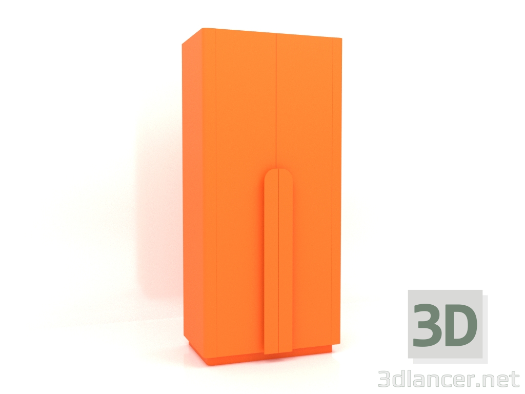 modello 3D Armadio MW 04 vernice (opzione 4, 1000x650x2200, luminoso arancione brillante) - anteprima