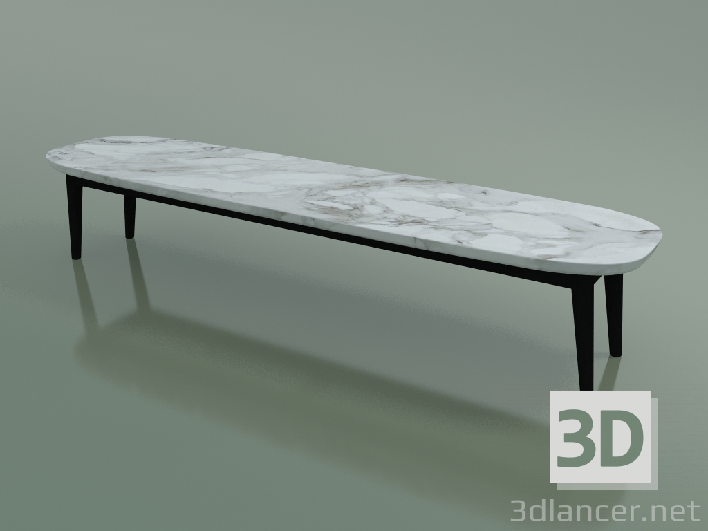 3d модель Столик кофейный овальной формы (248 R, Marble, Black) – превью