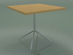 Square table 5755 (H 74.5 - 80x80 cm, Natural oak, LU1)