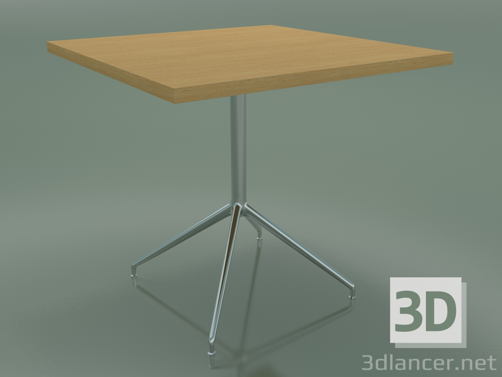 3D modeli Kare masa 5755 (H 74.5 - 80x80 cm, Doğal meşe, LU1) - önizleme