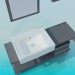3D Modell Rechteckige Waschbecken auf dem Schrank - Vorschau