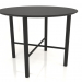 modèle 3D Table à manger DT 02 (option 2) (D=1000x750, bois noir) - preview