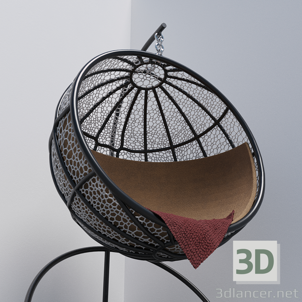 3D asılı sandalye modeli satın - render