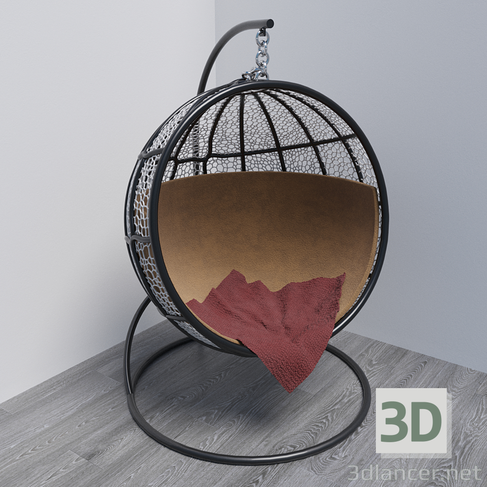 3D asılı sandalye modeli satın - render