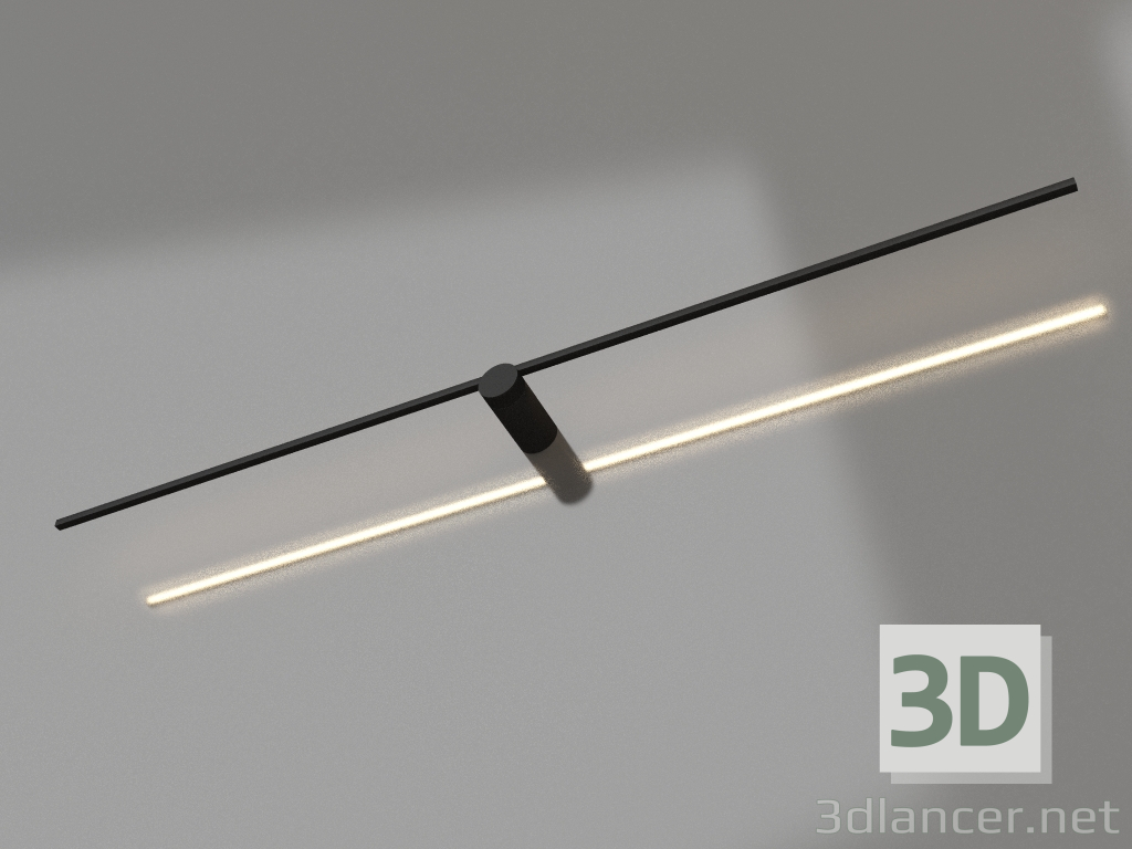 3D Modell Lampe SP-VINCI-M-S1200x55-12W Day4000 (BK, 110 Grad, 230V) - Vorschau