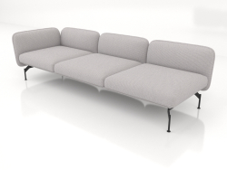 3-seater sofa module with an armrest on the left