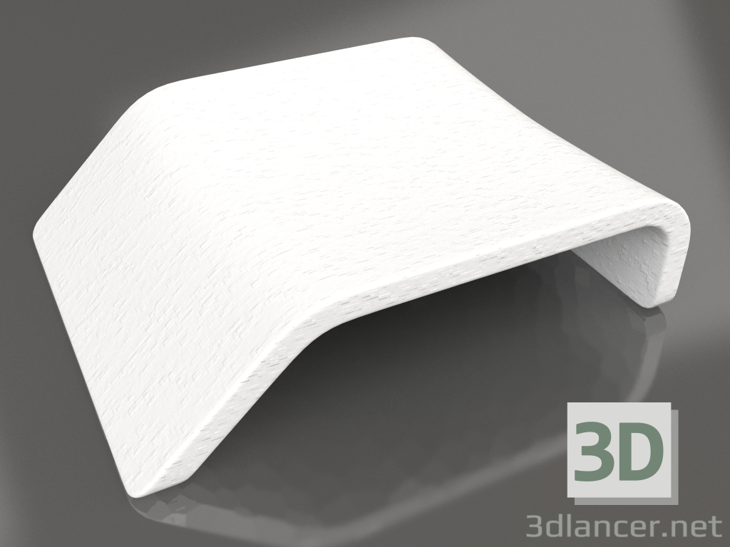 3d model Club chair-table (White) - preview