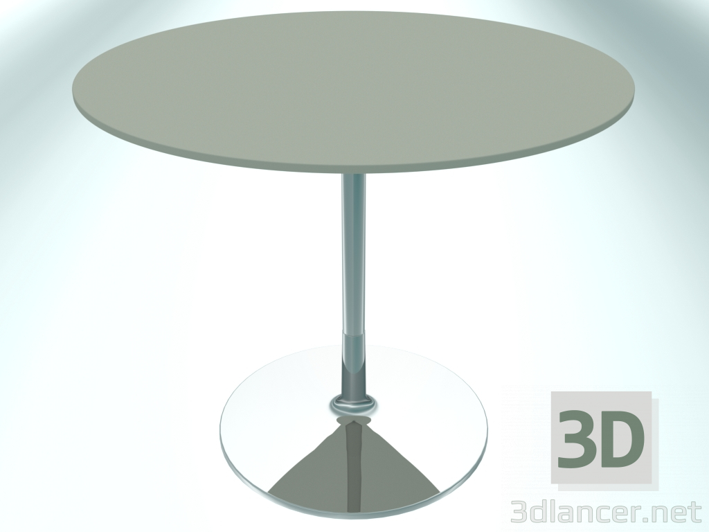 modello 3D Tavolo da ristorante rotondo (RR30 cromato G3, Ø800 mm, H660 mm, base rotonda) - anteprima