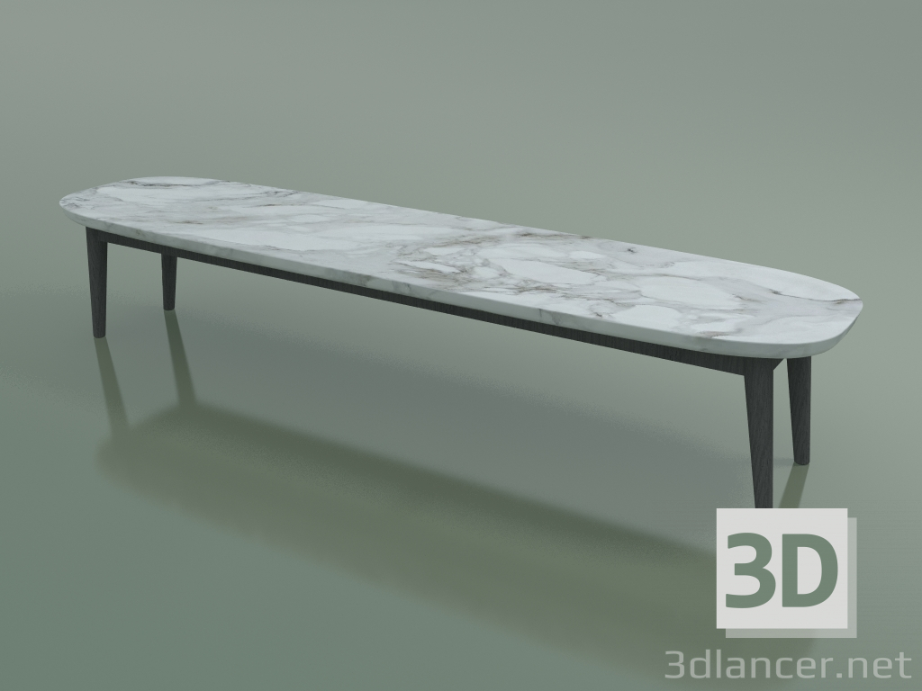 3d model Coffee table oval (248 R, Marble, Gray) - preview