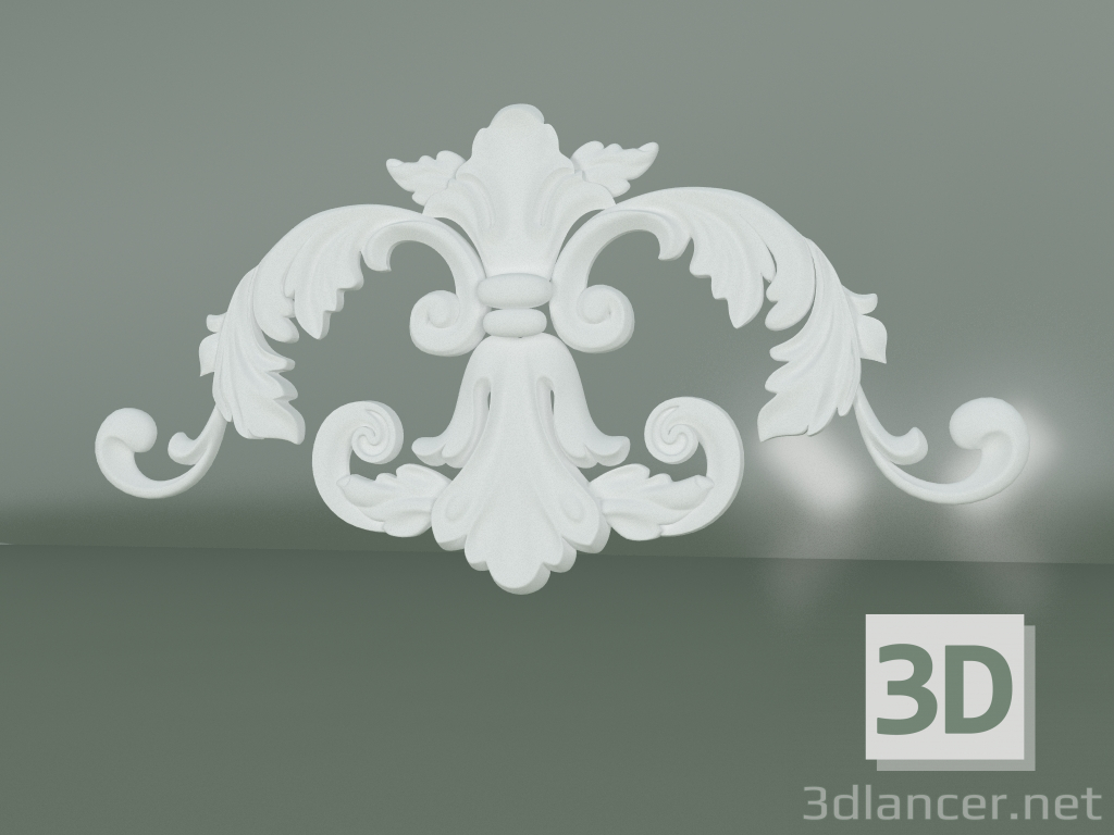 modello 3D Elemento decorativo in stucco ED067-3 - anteprima