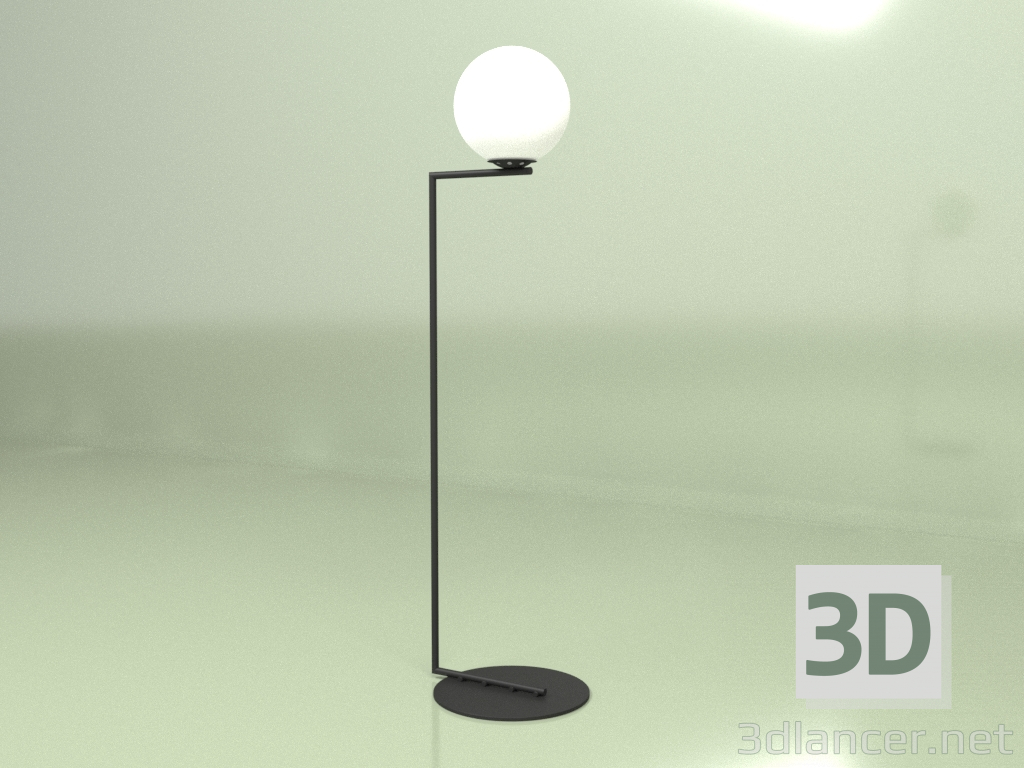 modello 3D Lampada da terra Nero Perla - anteprima
