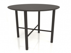 Dining table DT 02 (option 2) (D=1000x750, wood brown dark)
