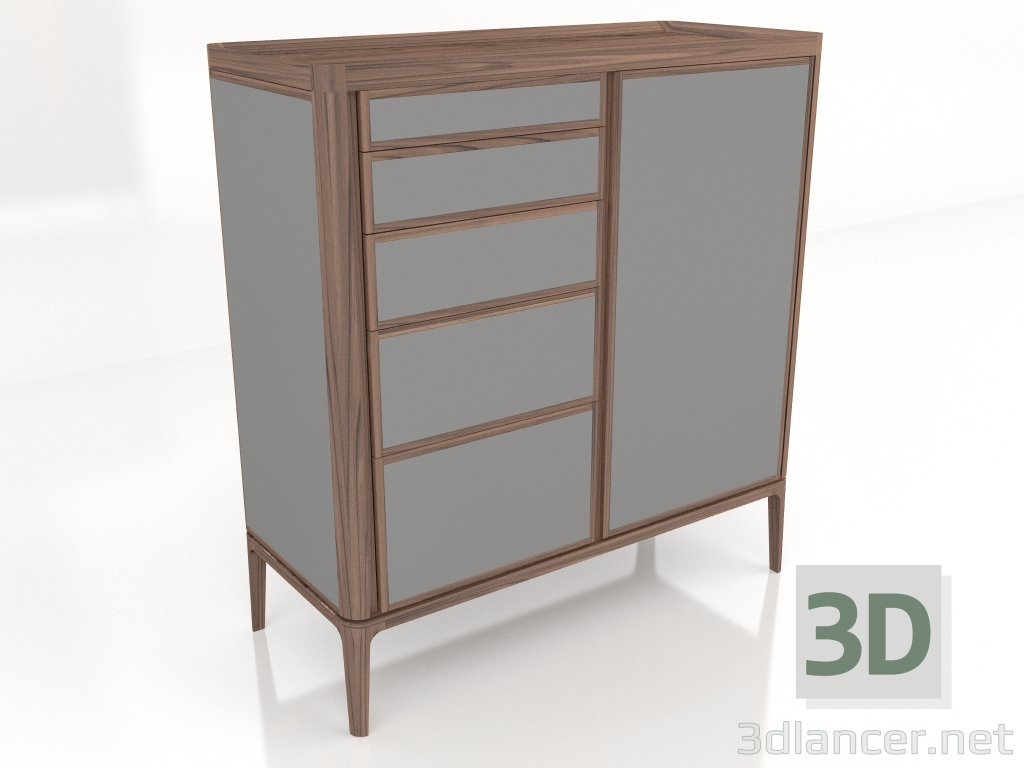 3d model Buffet 5 boxes LH Full - preview