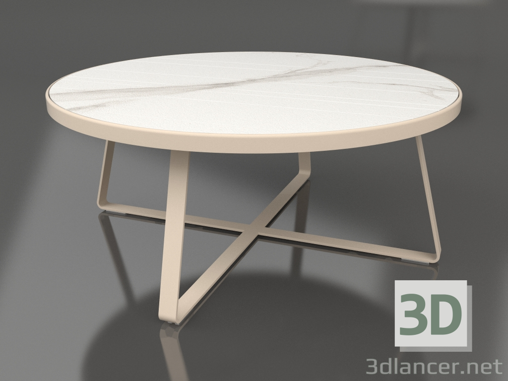 modello 3D Tavolo da pranzo rotondo Ø175 (DEKTON Aura, Sabbia) - anteprima