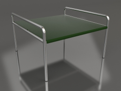 Table basse 76 avec plateau en aluminium (Vert bouteille)