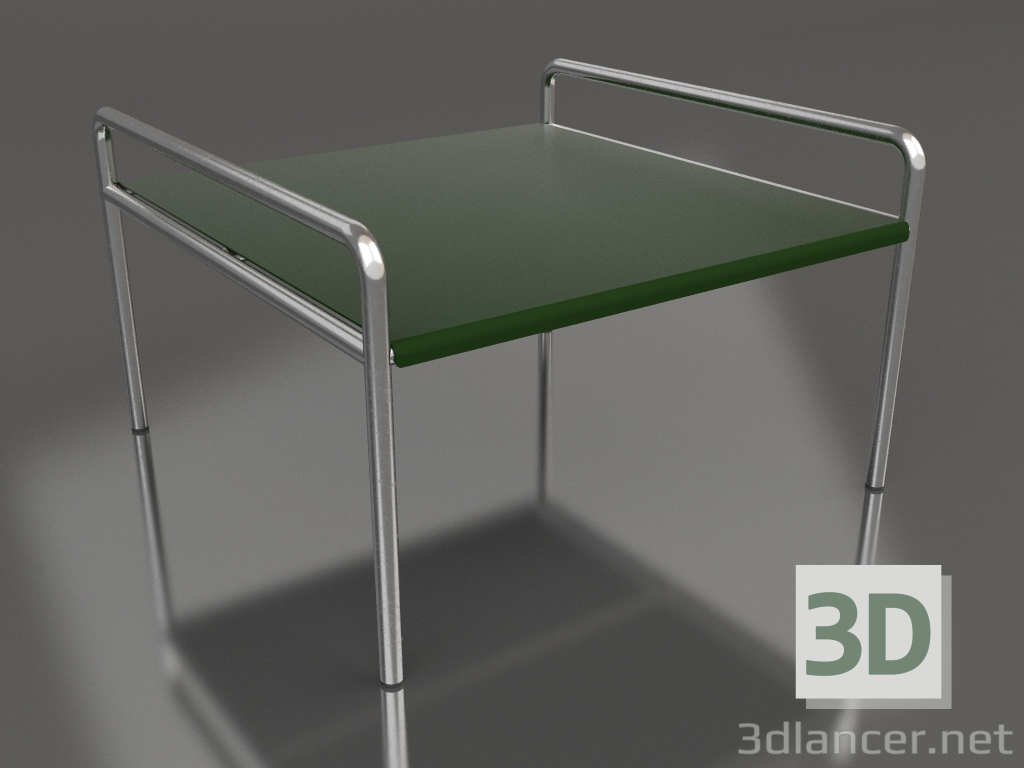 3d model Coffee table 76 with an aluminum tabletop (Bottle green) - preview