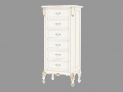 Chest of 6 drawers BN8813 (white with gold patina)