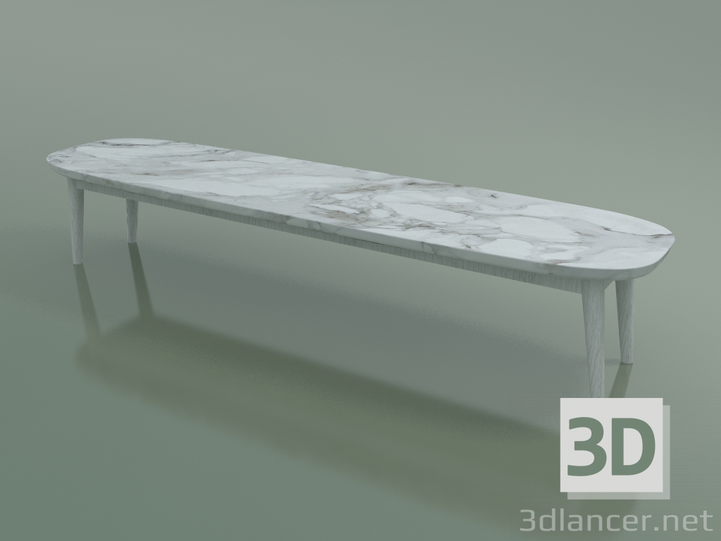 3d модель Столик кофейный овальной формы (248 R, Marble, White) – превью