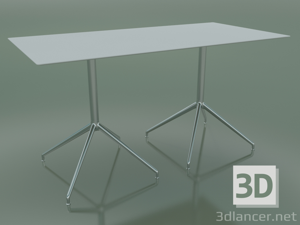 3d model Rectangular table with double base 5736 (H 72.5 - 69x139 cm, White, LU1) - preview