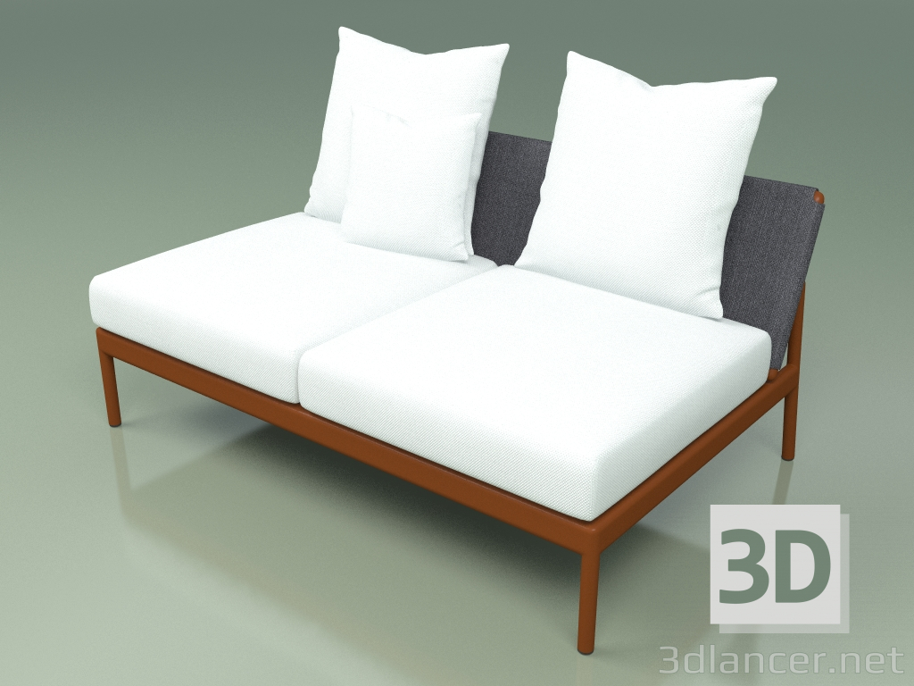 3d model Central sofa module 006 (Metal Rust, Batyline Gray) - preview