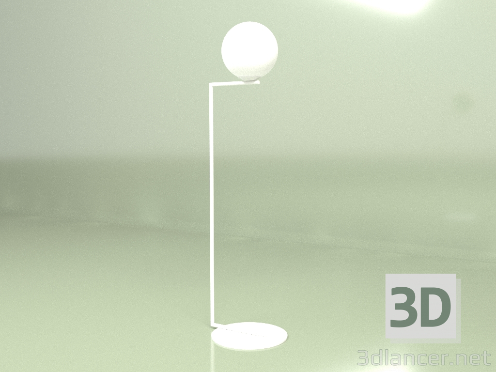 3D Modell Stehlampe Perlweiß - Vorschau