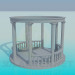 modèle 3D Pergola avec colonnes - preview