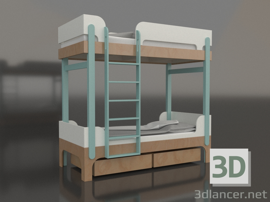 3 डी मॉडल चारपाई बिस्तर ट्यून जे (UTTJA1) - पूर्वावलोकन