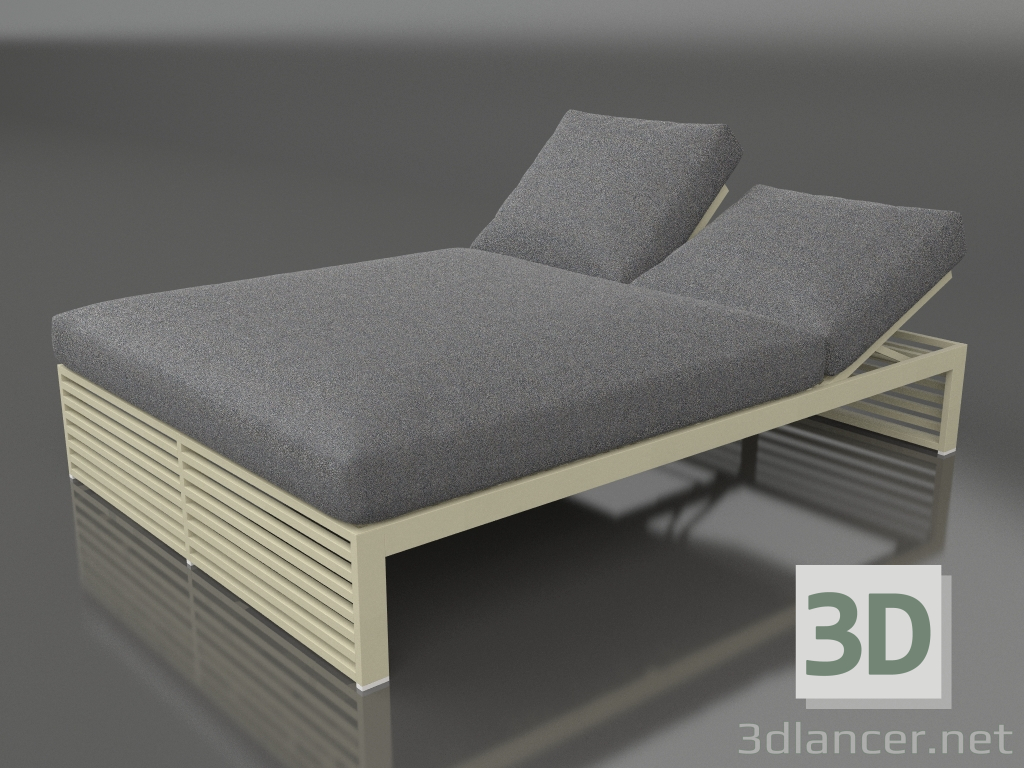 3d model Bed for rest 140 (Gold) - preview