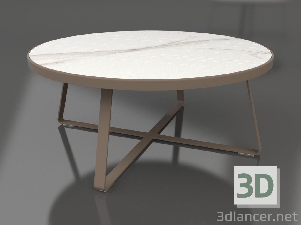 modello 3D Tavolo da pranzo rotondo Ø175 (DEKTON Aura, Bronzo) - anteprima