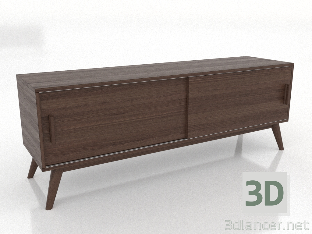 modello 3D Mobile TV 2 1500 mm (noce scuro) - anteprima modello 3D Mobile TV 2 1500 mm (noce scuro) - anteprima