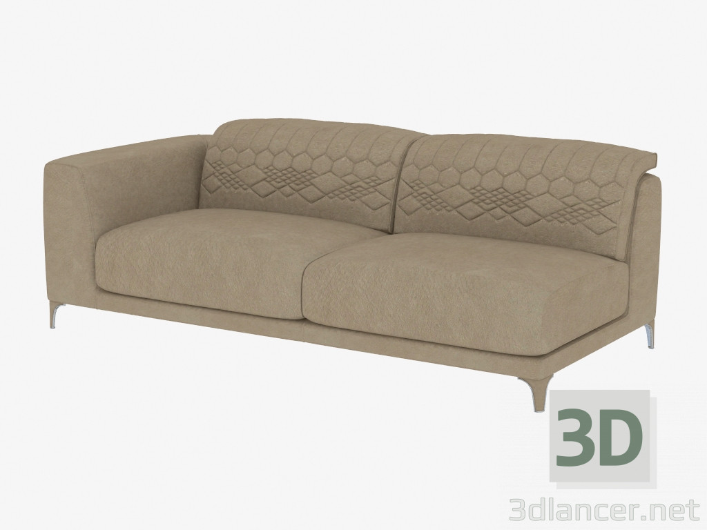 3d модель Элемент модульного дивана с одним подлокотником Leon (216х105х68) – превью