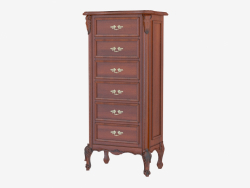 Chest of six drawers BN8813 (wood with a black patina)
