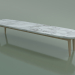 modello 3D Tavolino ovale (248 R, marmo, Rovere Sbiancato) - anteprima