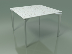Quadratischer Tisch 6704 (H 42,5 - 60 x 60 cm, Marmor, LU1)