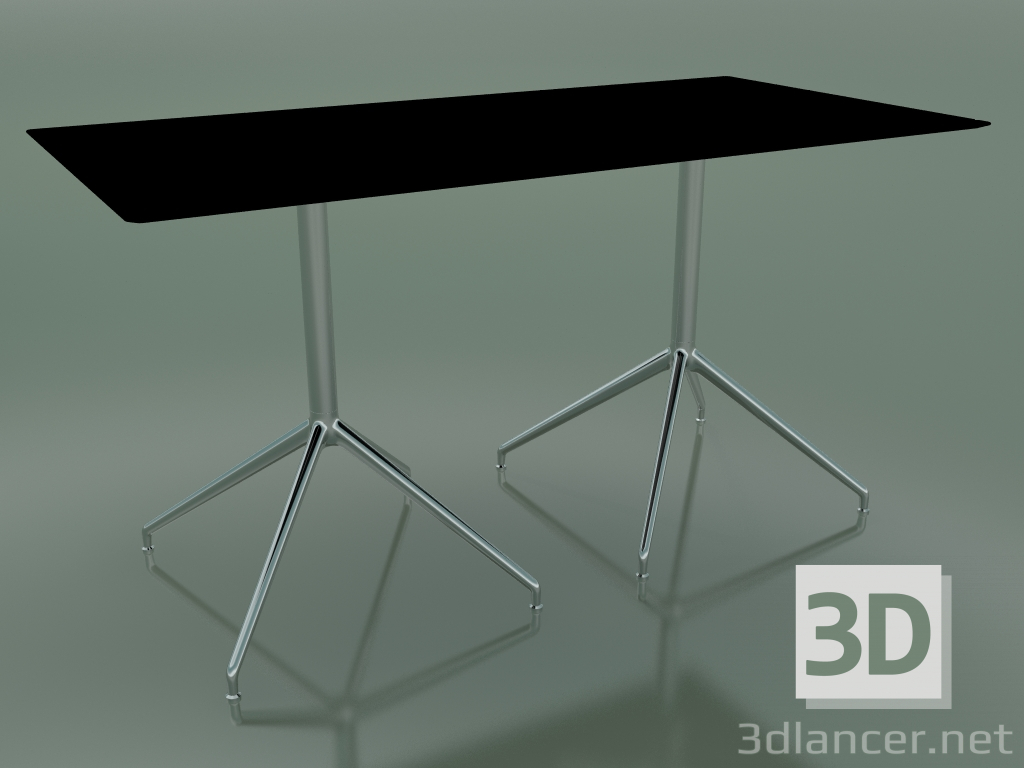 3D Modell Rechteckiger Tisch mit doppelter Basis 5736 (H 72,5 - 69 x 139 cm, schwarz, LU1) - Vorschau