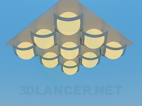 modelo 3D Luminaria cuadrada - escuchar modelo 3D Luminaria cuadrada - escuchar