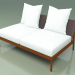 Modelo 3d Módulo de sofá central 006 (Metal Rust, Batyline Brown) - preview