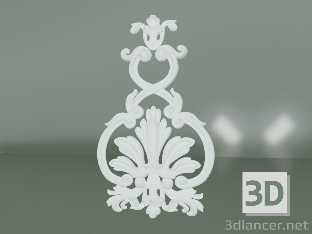 modello 3D Elemento decorativo in stucco ED068-1 - anteprima