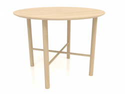 Mesa de comedor DT 02 (opción 2) (D=1000x750, blanco madera)