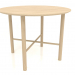 3d model Dining table DT 02 (option 2) (D=1000x750, wood white) - preview