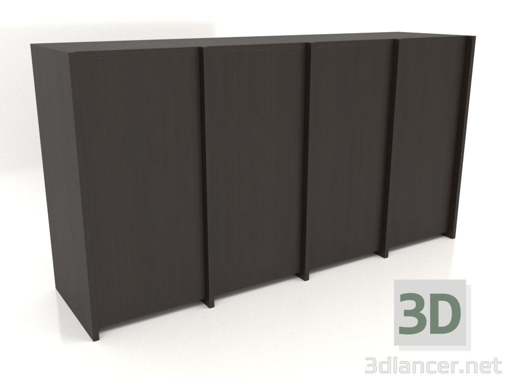 3d модель Модульный шкаф ST 07 (1530х409х816, wood brown dark) – превью